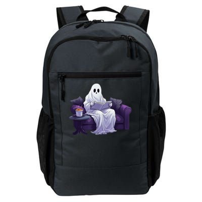 Halloween Scary Ghost Reading Book Sofa Book Worm  Wo Daily Commute Backpack