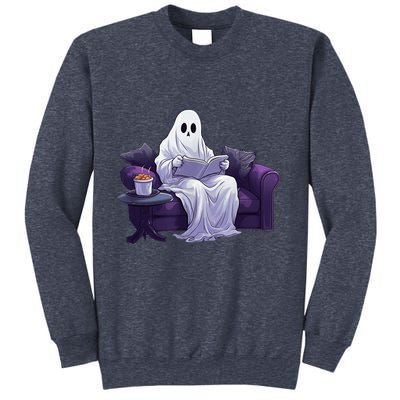Halloween Scary Ghost Reading Book Sofa Book Worm  Wo Sweatshirt