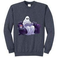 Halloween Scary Ghost Reading Book Sofa Book Worm  Wo Sweatshirt