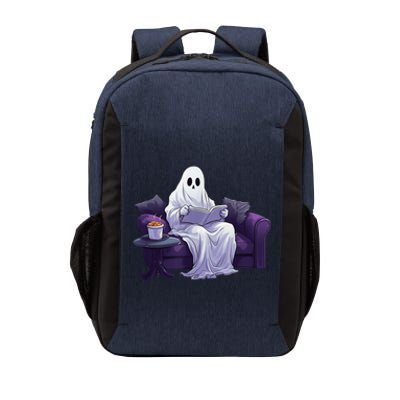 Halloween Scary Ghost Reading Book Sofa Book Worm  Wo Vector Backpack