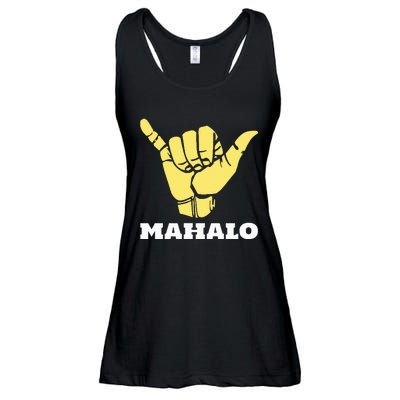 Hawaiian Shaka Gratitude Mahalo Ladies Essential Flowy Tank