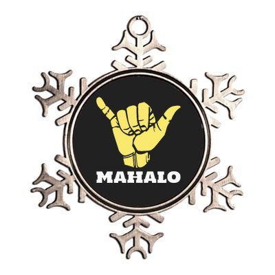 Hawaiian Shaka Gratitude Mahalo Metallic Star Ornament