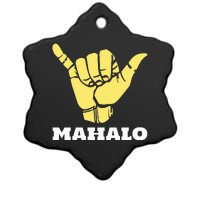 Hawaiian Shaka Gratitude Mahalo Ceramic Star Ornament