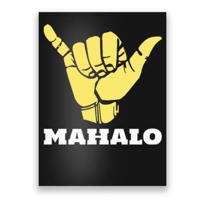 Hawaiian Shaka Gratitude Mahalo Poster