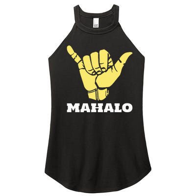 Hawaiian Shaka Gratitude Mahalo Women’s Perfect Tri Rocker Tank