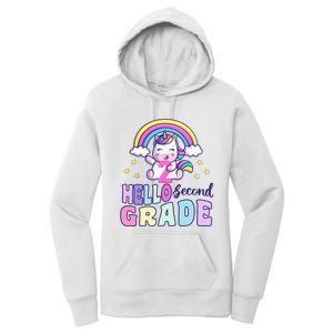 Hello Second Grade Unicorn Back To School Women's Pullover Hoodie