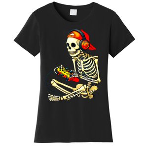 Halloween Skeleton Gamer Video Gaming Tees Women's T-Shirt