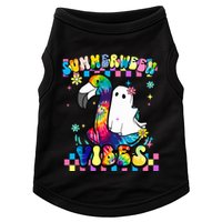 Halloween Summerween Ghost On A Pool Funny Spooky Summer Doggie Tank