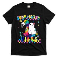 Halloween Summerween Ghost On A Pool Funny Spooky Summer T-Shirt