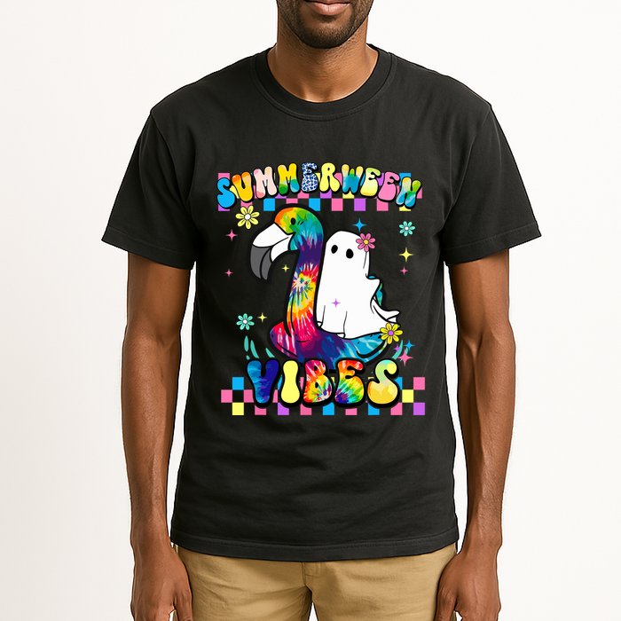 Halloween Summerween Ghost On A Pool Funny Spooky Summer Tall T-Shirt