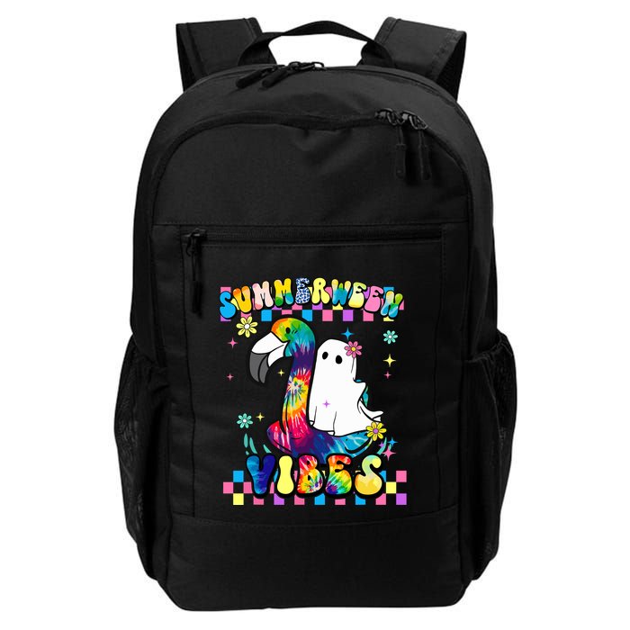 Halloween Summerween Ghost On A Pool Funny Spooky Summer Backpack