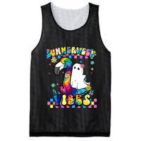 Halloween Summerween Ghost On A Pool Funny Spooky Summer Mesh Reversible Basketball Jersey Tank