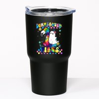 Halloween Summerween Ghost On A Pool Funny Spooky Summer Tumbler