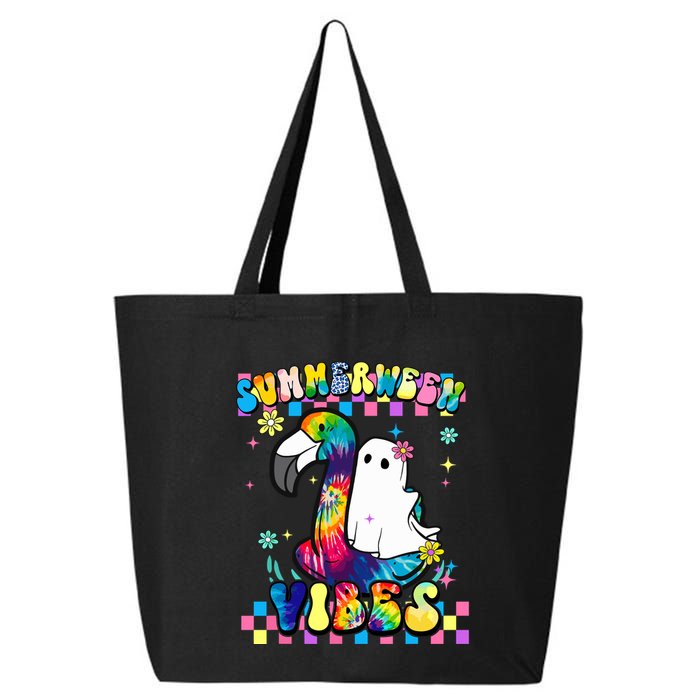 Halloween Summerween Ghost On A Pool Funny Spooky Summer 25L Jumbo Tote