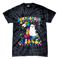 Halloween Summerween Ghost On A Pool Funny Spooky Summer Tie-Dye T-Shirt