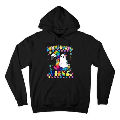 Halloween Summerween Ghost On A Pool Funny Spooky Summer Tall Hoodie