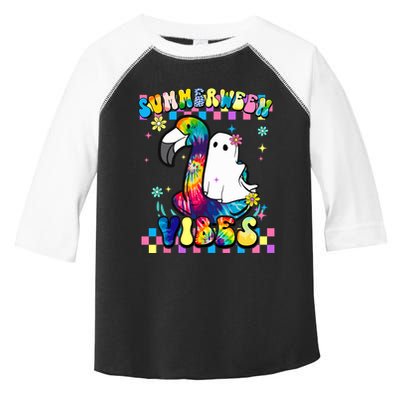 Halloween Summerween Ghost On A Pool Funny Spooky Summer Toddler Fine Jersey T-Shirt
