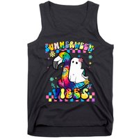 Halloween Summerween Ghost On A Pool Funny Spooky Summer Tank Top