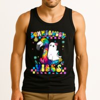 Halloween Summerween Ghost On A Pool Funny Spooky Summer Tank Top