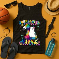 Halloween Summerween Ghost On A Pool Funny Spooky Summer Tank Top
