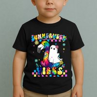 Halloween Summerween Ghost On A Pool Funny Spooky Summer Toddler T-Shirt