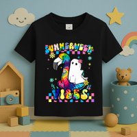 Halloween Summerween Ghost On A Pool Funny Spooky Summer Toddler T-Shirt