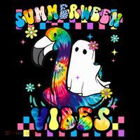 Halloween Summerween Ghost On A Pool Funny Spooky Summer Women's V-Neck T-Shirt