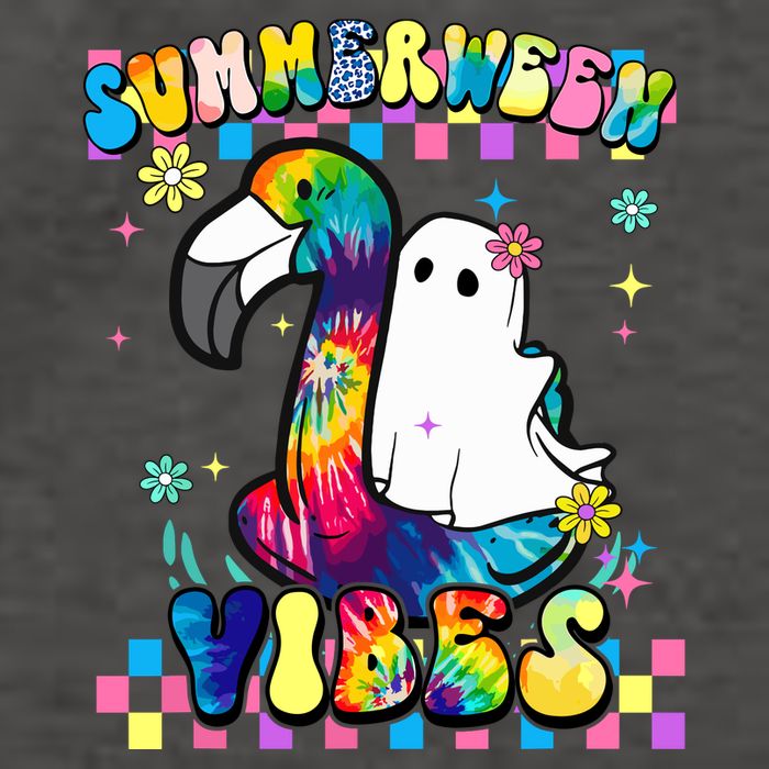 Halloween Summerween Ghost On A Pool Funny Spooky Summer Vector Backpack
