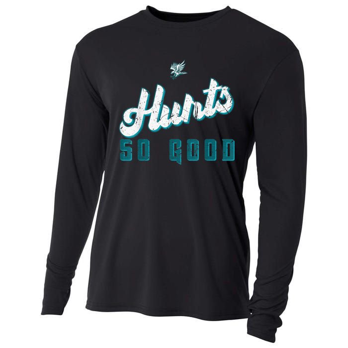 Hurts So Good Funny Quote Cooling Performance Long Sleeve Crew