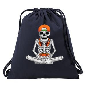 Halloween Skeleton Gamer Video Gaming Boys Drawstring Bag