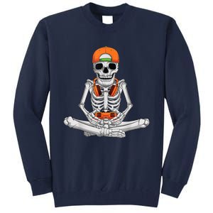 Halloween Skeleton Gamer Video Gaming Boys Tall Sweatshirt