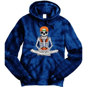 Halloween Skeleton Gamer Video Gaming Boys Tie Dye Hoodie