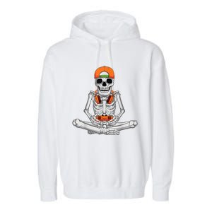 Halloween Skeleton Gamer Video Gaming Boys Garment-Dyed Fleece Hoodie