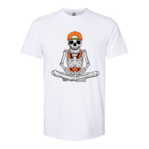 Halloween Skeleton Gamer Video Gaming Boys Softstyle CVC T-Shirt