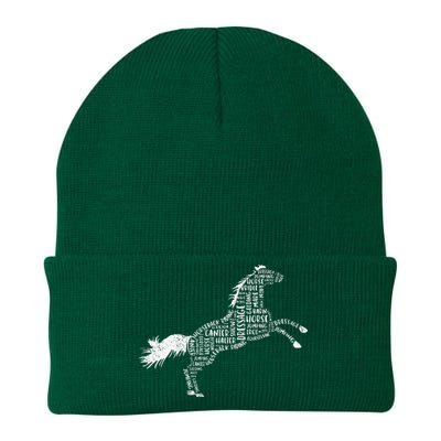 Horse Silhouette Gifts For Horse Lovers Knit Cap Winter Beanie