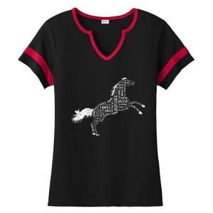 Horse Silhouette Gifts For Horse Lovers Ladies Halftime Notch Neck Tee