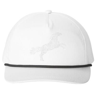 Horse Silhouette Gifts For Horse Lovers Snapback Five-Panel Rope Hat