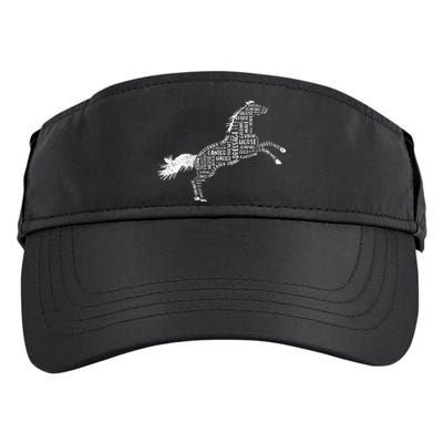 Horse Silhouette Gifts For Horse Lovers Adult Drive Performance Visor