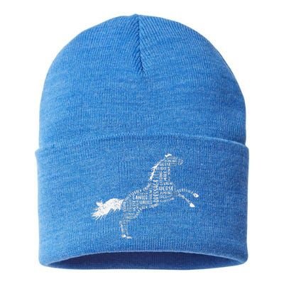 Horse Silhouette Gifts For Horse Lovers Sustainable Knit Beanie