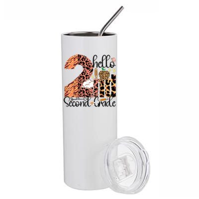 Hello Second Grade 2nd Grade Back To School Teacher Stainless Steel Tumbler