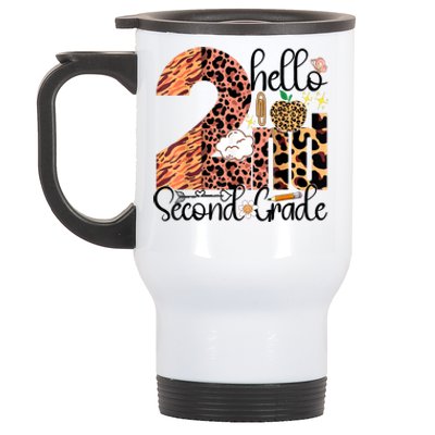 Hello Second Grade 2nd Grade Back To School Teacher Stainless Steel Travel Mug