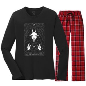 Hail Seitan Go Vegan Women's Long Sleeve Flannel Pajama Set 