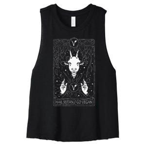 Hail Seitan Go Vegan Women's Racerback Cropped Tank