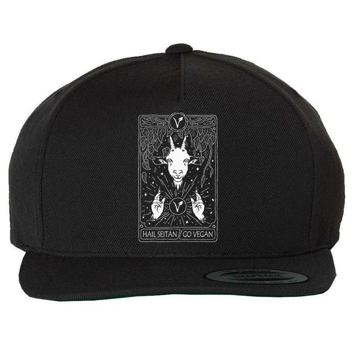 Hail Seitan Go Vegan Wool Snapback Cap