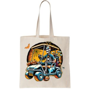 Halloween Skeleton Golf Cart Golfer Tote Bag