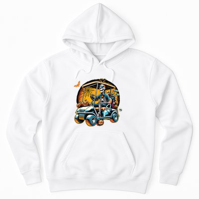 Halloween Skeleton Golf Cart Golfer Hoodie