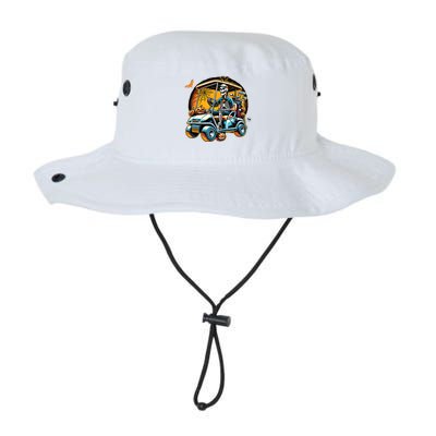 Halloween Skeleton Golf Cart Golfer Bucket Hat