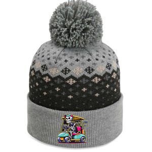 Halloween Skeleton Golf Cart Golfer The Baniff Cuffed Pom Beanie