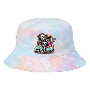 Halloween Skeleton Golf Cart Golfer Tie Dye Newport Bucket Hat