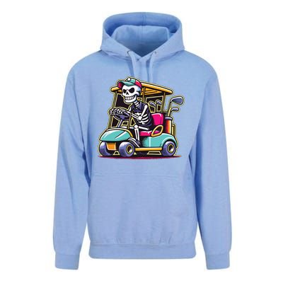 Halloween Skeleton Golf Cart Golfer Unisex Surf Hoodie